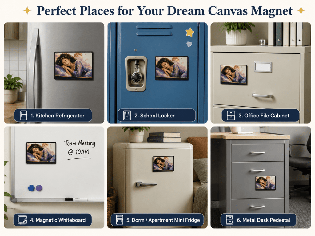 Flexible Sleeping Beauty keepsake art magnet with magnetic backing by Dream Canvas