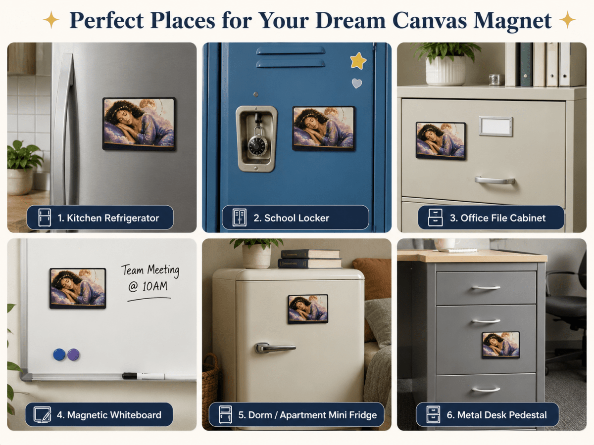 Flexible Sleeping Beauty keepsake art magnet with magnetic backing by Dream Canvas