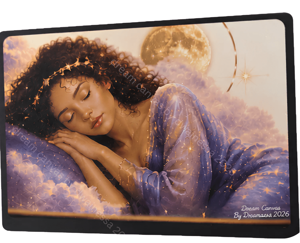 Close-up of Sleeping Beauty 4×6 Dream Canvas art magnet showing rich color and fine detail
