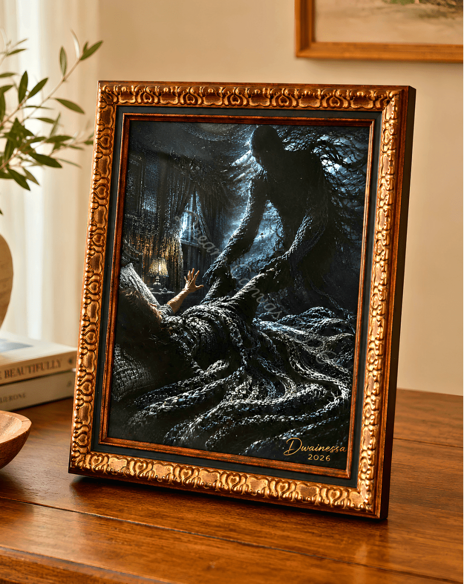 No Dreams Are Perfect 8×10 fabric-style art print by Dwainessa in an ornate antique-gold frame